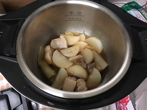 ホットクックで調理中の豚の角煮（その３）